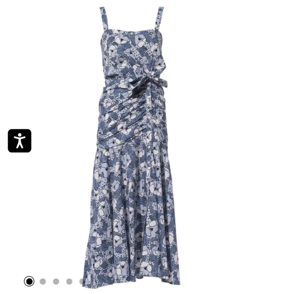 Veronica Beard Blue and White Floral Midi Dress - Picture 7 of 7
